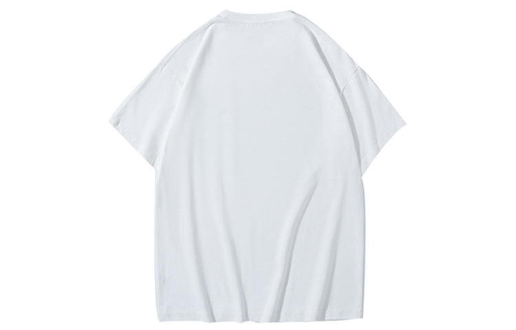 PJs Vigor Laser logo Loose Casual Short Sleeve Couple Style White 20SSTS1009-P