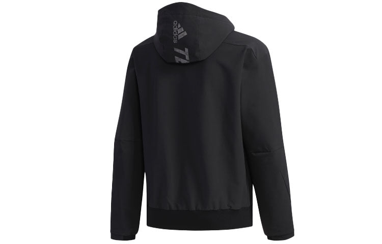 adidas Cny Softshell Outdoor waterproof Sports Hooded Jacket Black FN0802