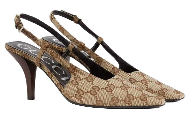 (WMNS) Gucci GG slingback pump 'Beige' 675420-KY980-9763
