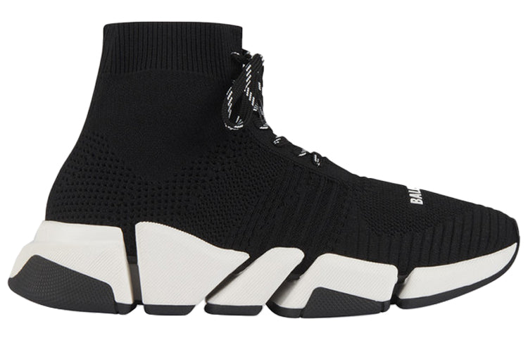 (WMNS) Balenciaga Speed 2.0 Sports Shoes Black/White 617214W17021015