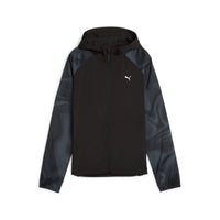 (WMNS) PUMA RUN FAVORITE AOP Woven Jacket 'Black Grey White' 524035-51