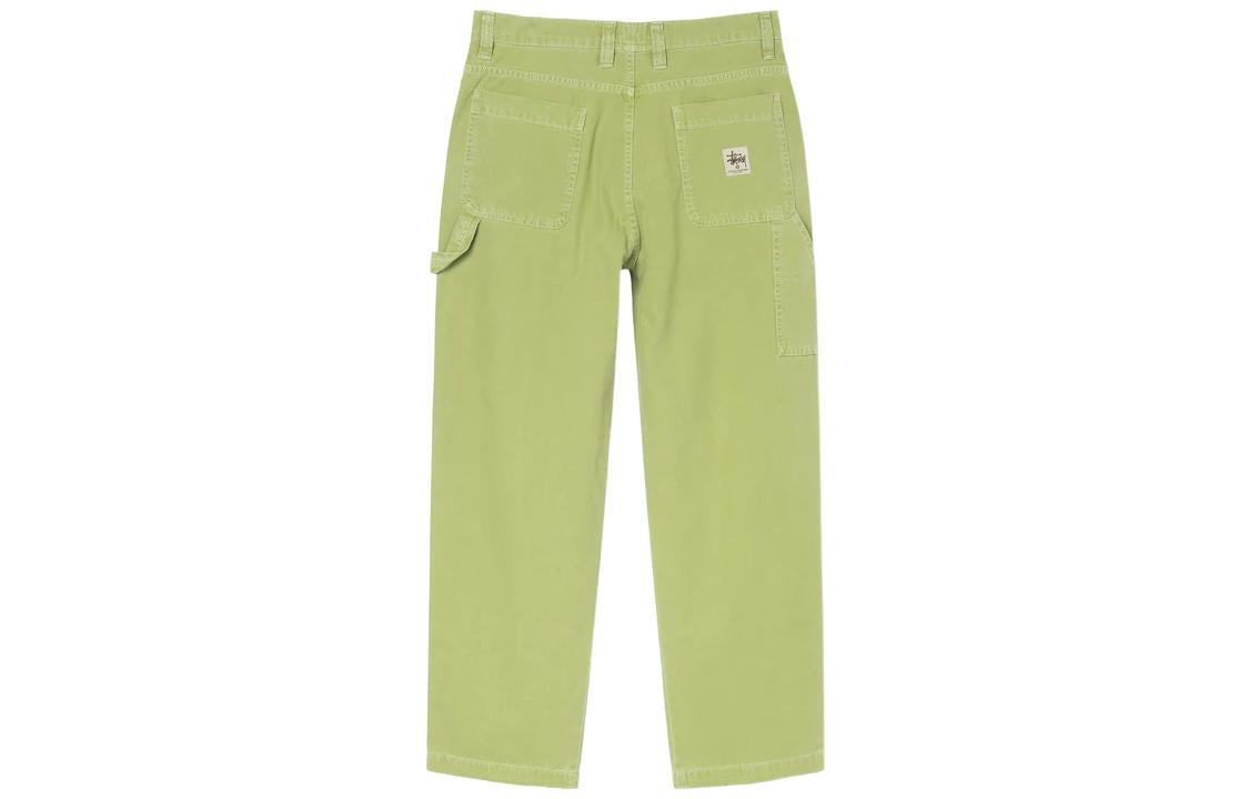 Stussy Stone Washed Canvas Work Pant 'Green' 116541