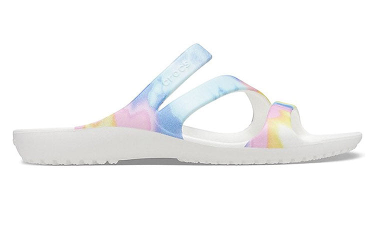 (WMNS) Crocs Swiftwater Crocs Casual Multi-Color Tie Dye Sandals 'White' 206894-928