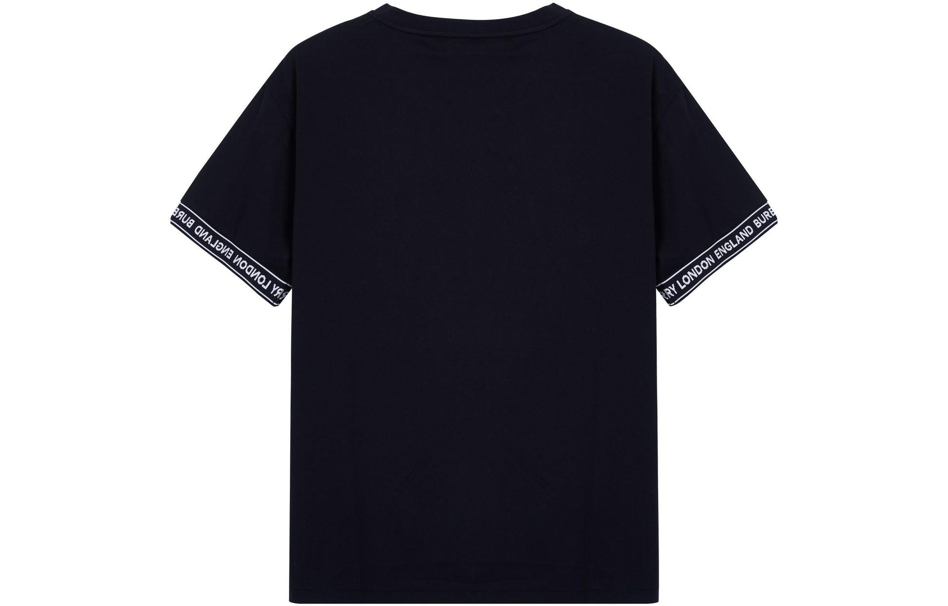 Men's Burberry Cuff Logo Label Printing Short Sleeve Black 80262241