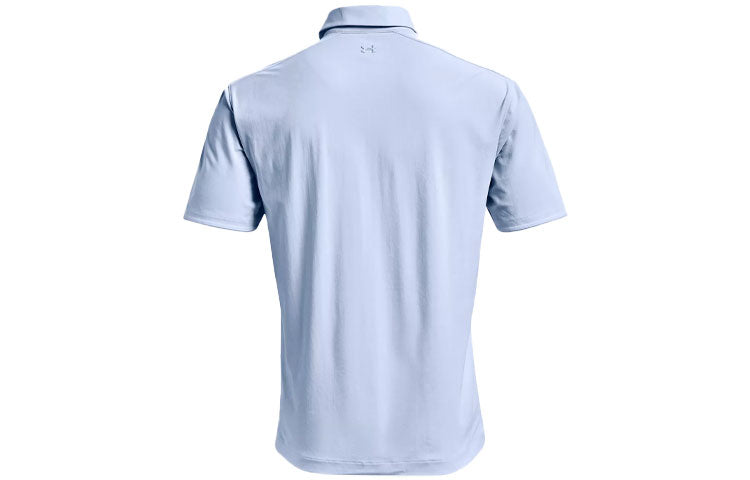 Men's Under Armour Luxe Casual Breathable Golf Sports Short Sleeve Polo Shirt Blue 1366250-438