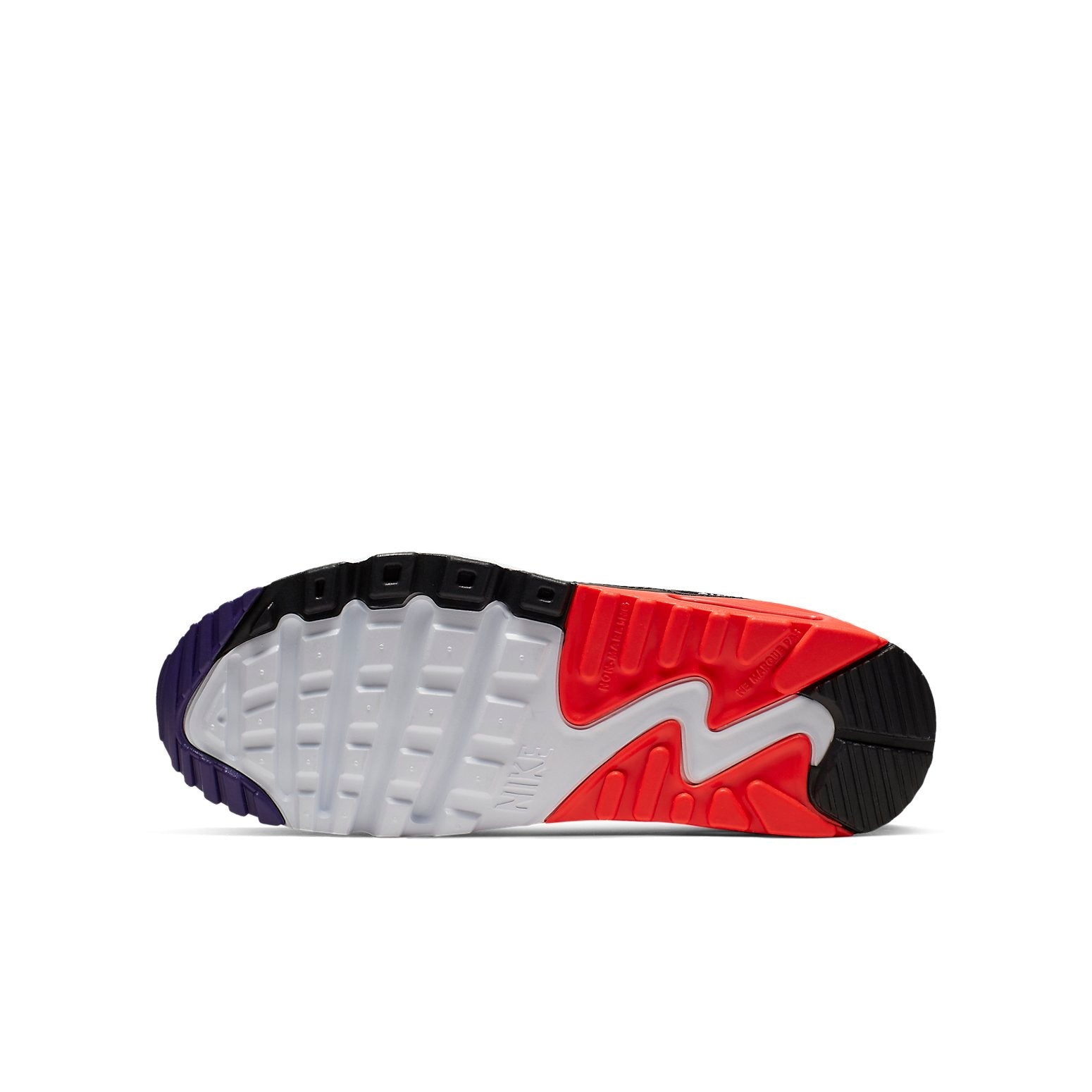 (GS) Nike Air Max 90 Leather 'White Bright Crimson' 833412-117
