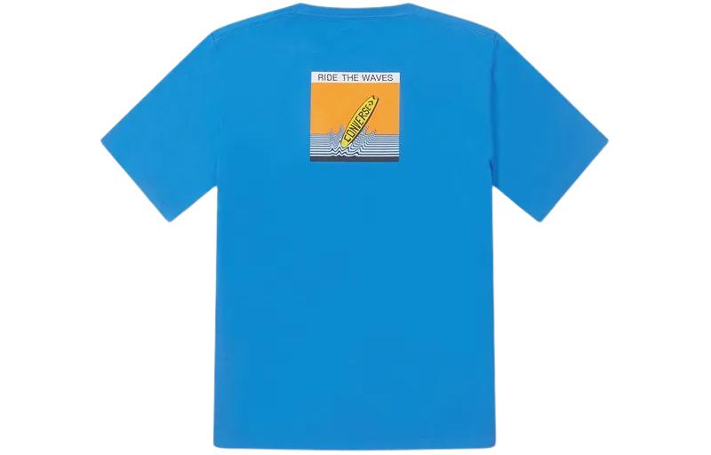Converse Summer Verbiage T-Shirt Asia Sizing 'Blue' 10027218-A02