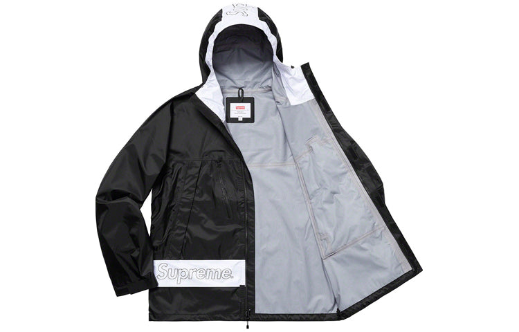 Supreme SS19 Taped Seam Windproof Contrasting Colors Interchange Jacket Unisex Black SUP-SS19-065