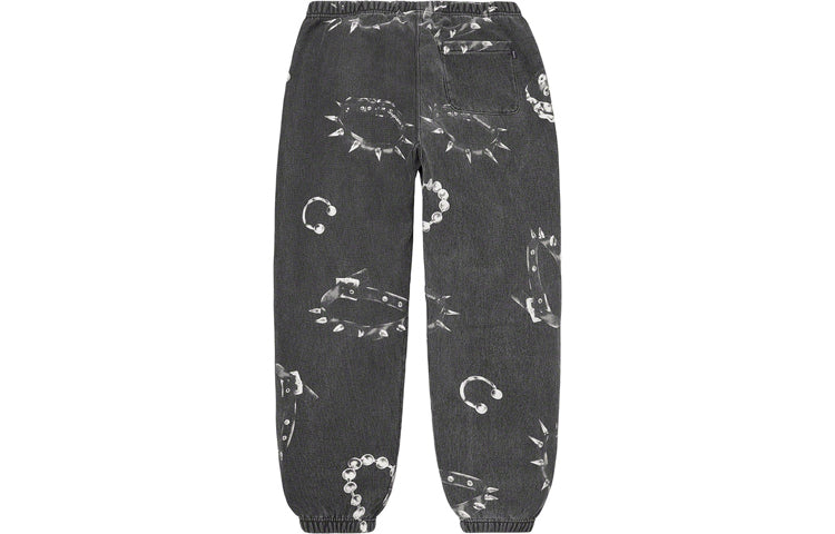 Supreme Studded Collars Sweatpants 'Grey White' SUP-FW20-283