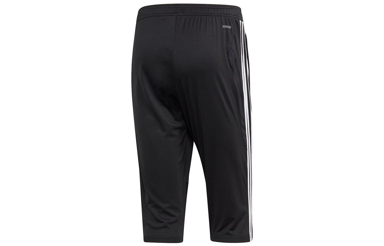 Men's adidas Tiro19 3/4 Pnt Soccer/Football Training Stripe Sports Pants Black D95948