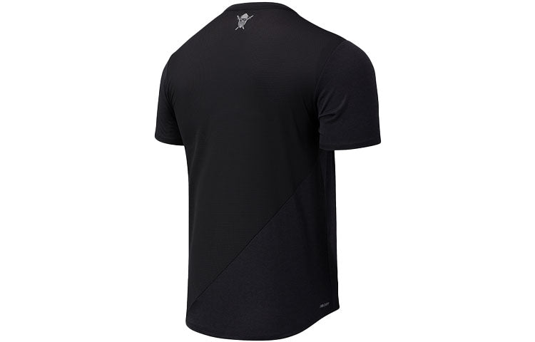 New Balance Men's New Balance Colorful Round Neck Short Sleeve Black T-Shirt AMT03210-BK