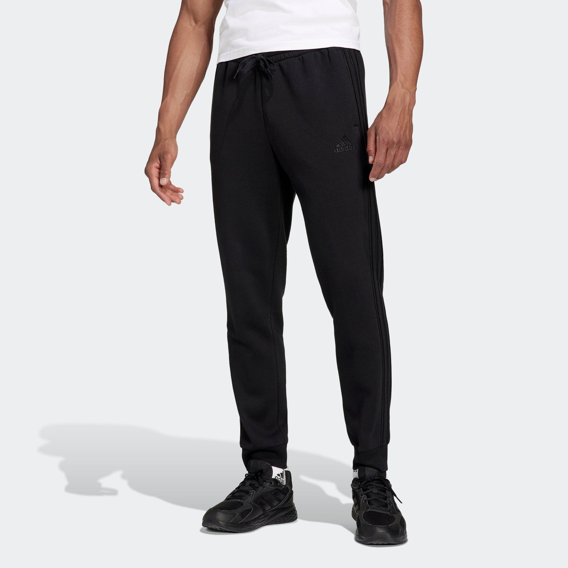 Men's adidas 3s Fl Tc Pt Casual Breathable Sports Bundle Feet Long Pants/Trousers Black H57046