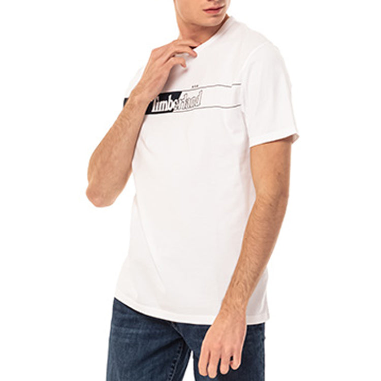 Men's Timberland Logo Printing Short Sleeve White A2A9A100