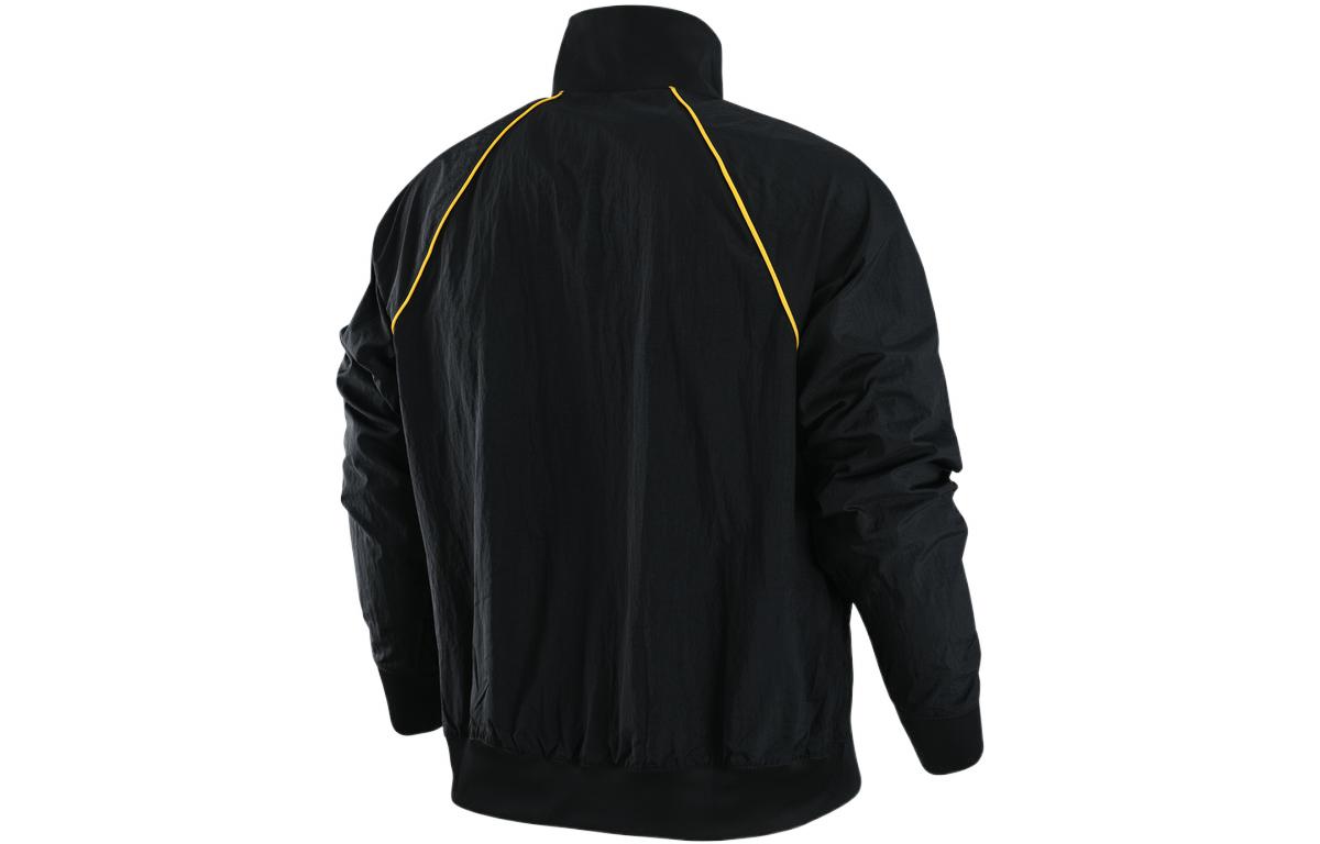 Men's Nike Logo Printing Long Sleeves Jacket Autumn Black DH9128-010