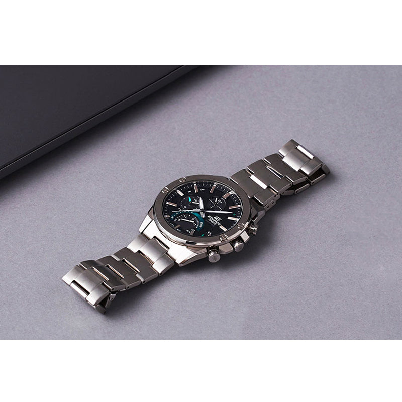 CASIO EDIFICE Waterproof Sapphire Crystal Sports Limited Edition Solar Powered Mens Blue Analog EQB-1000YD-1APR