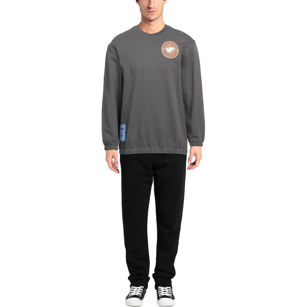 Alexander McQueen Happy Earth Happy Being Slogan Long Sleeves T-Shirt 'Grey' 669496-RST55-2007
