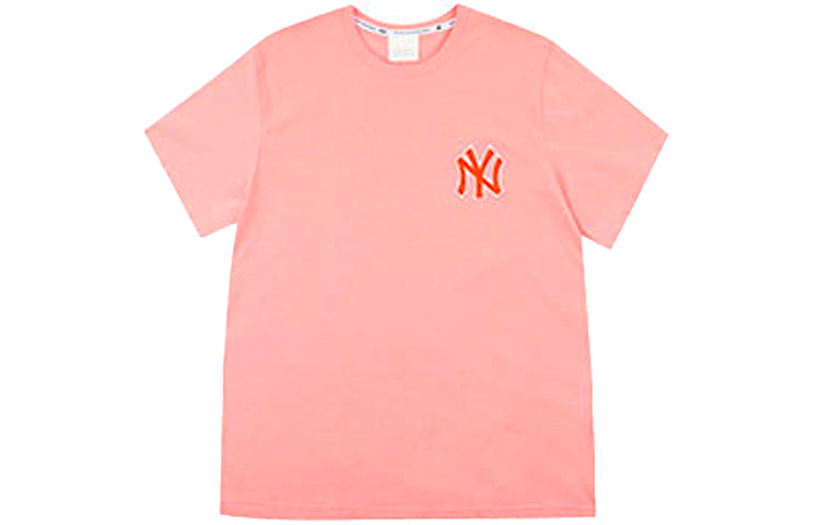 MLB Small Label Embroidered Sports Short Sleeve Unisex Pink Red 31TSCD931-50P