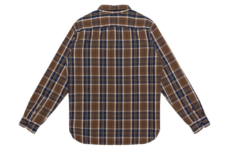 Men's Levis Plaid lapel Long Sleeves Shirt Colorblock 19573-0109