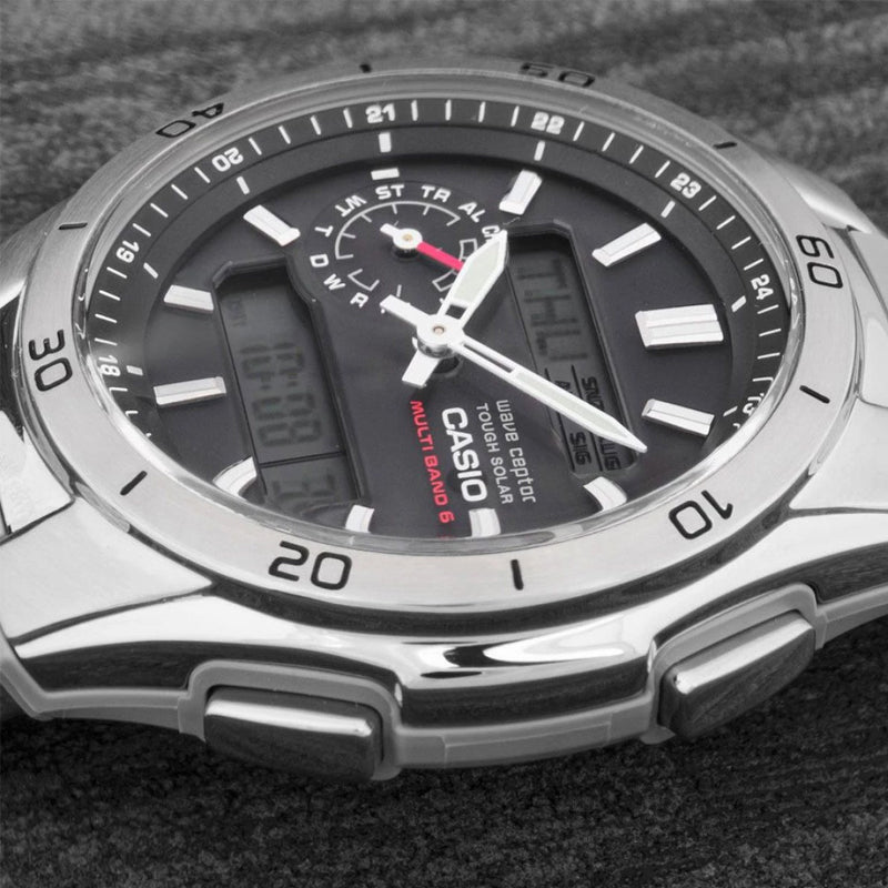 Casio Fashion Business Stylish Analog-Digital Watch 'Crystal Silver Black Steel' WVA-M650D-1AER