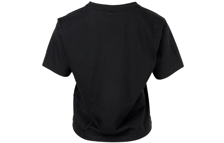 FENDI SS21 Logo Printing Pattern Round Neck Short Sleeve Black T-Shirt FS7389AFLTF0GME