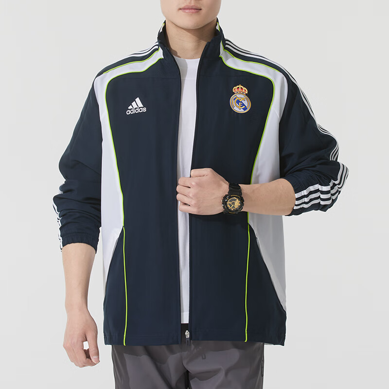 adidas Real Madrid UBP Track Top Jacket Asia Sizing 'Night Navy' JF2575