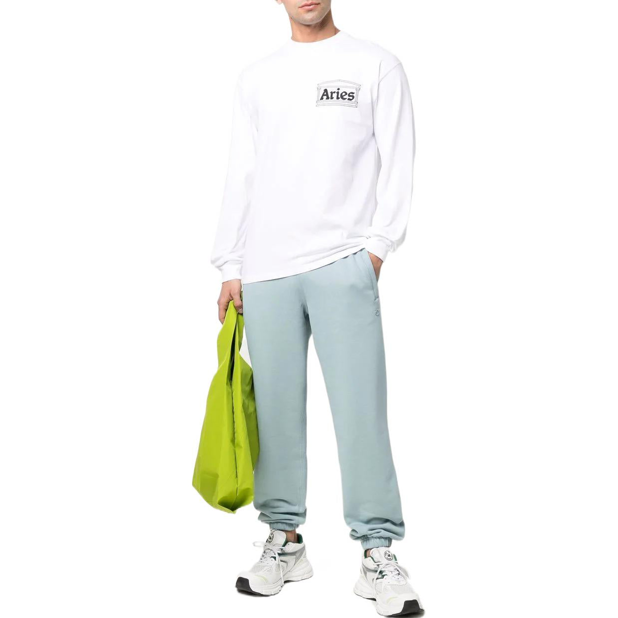 Men's adidas originals Solid Color Loose Bundle Feet Sports Pants/Trousers/Joggers Blue HC4537