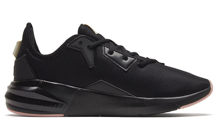 (WMNS) PUMA Platinum Shimmer Sneakers Black/Pink 193772-03
