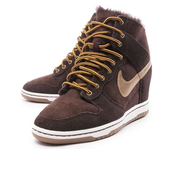 (WMNS) Nike Dunk Sky High PRM 'Brown White' 548737-200
