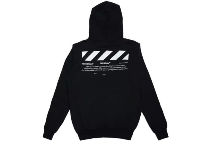 Off-White Virgil Abloh 01 Dingonal Alphabet Numeric Printing Loose Version Black OMBB029F18A540021001