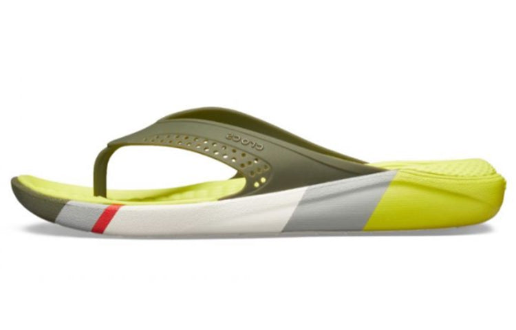 Crocs LiteRide Colorblock Flip Flip-Flops Yellow 205625-37P