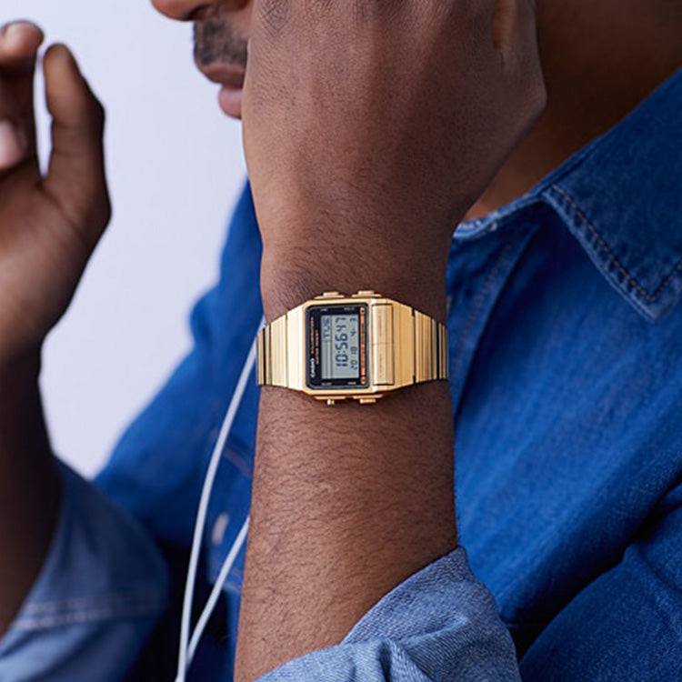 CASIO Male YOUTH Japan / South Korea Fashion Unisex Mens Gold Digital DB-380G-1D