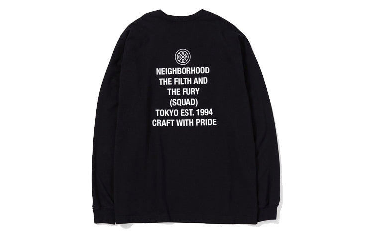 NEIGHBORHOOD Unisex SS20 Rattlesnake-1 Logo Printing Sweateshirt Black 201PCNH-LT09