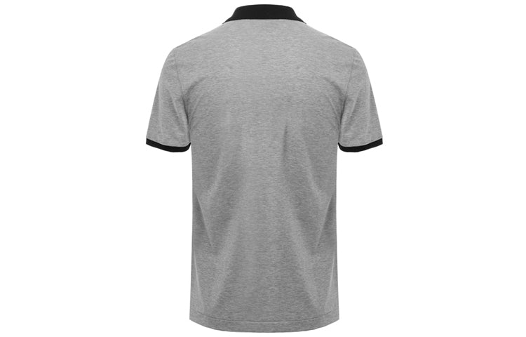 Men's Burberry Embroidered Logo Casual Short Sleeve Polo Shirt Gray 40154901