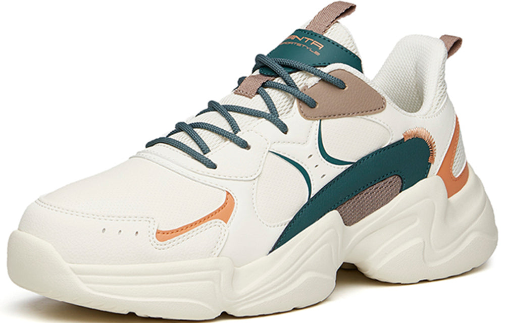 ANTA Retro Chunky Dad Sneakers 'White Green' 111938822R-17