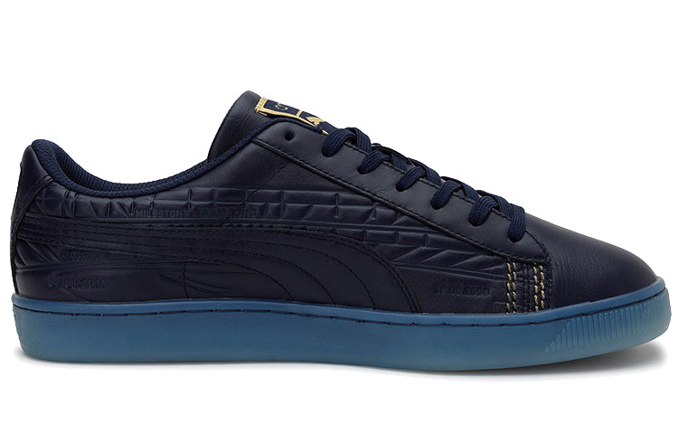 PUMA x one8 Virat Kohli Basket Classic Casual Board Shoes Black/Blue 375314-02