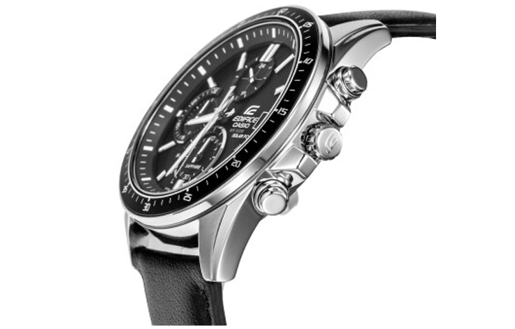 CASIO EDIFICE Waterproof Sapphire Crystal Solar Powered Mens Black Analog EFS-S510L-1AVUPR