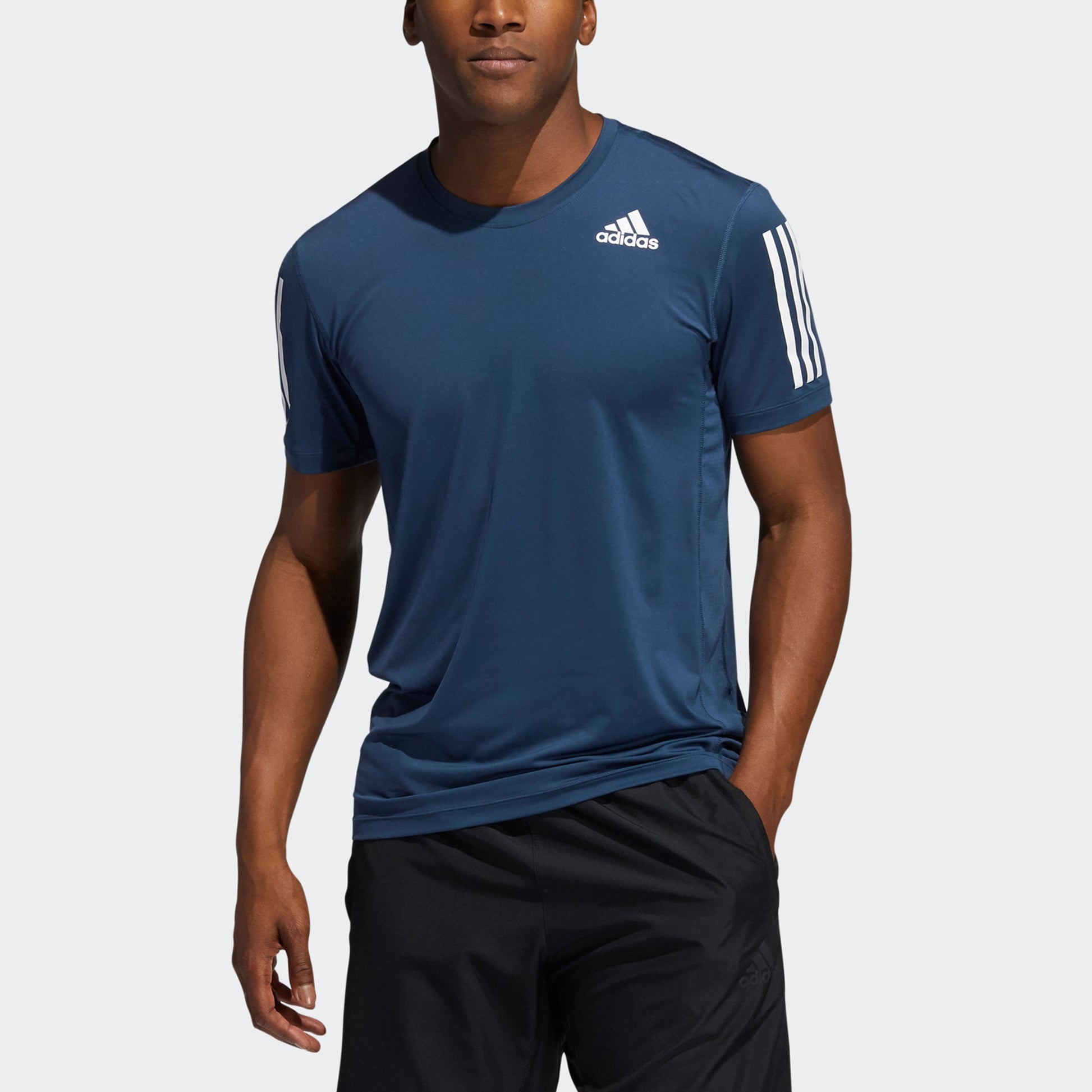 adidas TF Turf SS FTD 3S Sports Short Sleeve Navy Blue GM0507