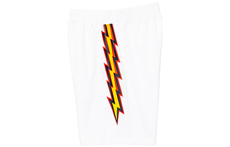 Supreme SS18 Bolt Basketball Short White Mesh Flash Sports Shorts Unisex SUP-SS18-408