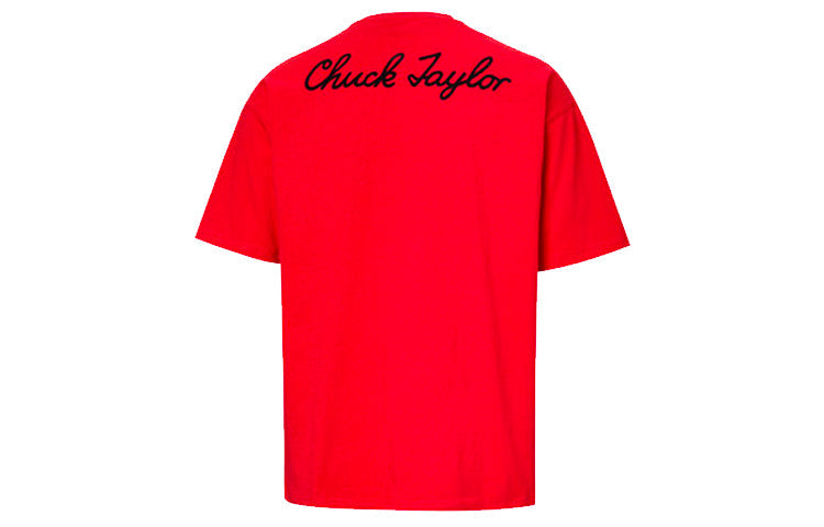 Converse Athleisure Casual Sports Short Sleeve Couple Style Enamel Red 10020931-600