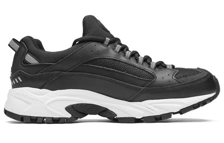 Skechers Stamina Running Shoes 'Black And White' 666028-BLK