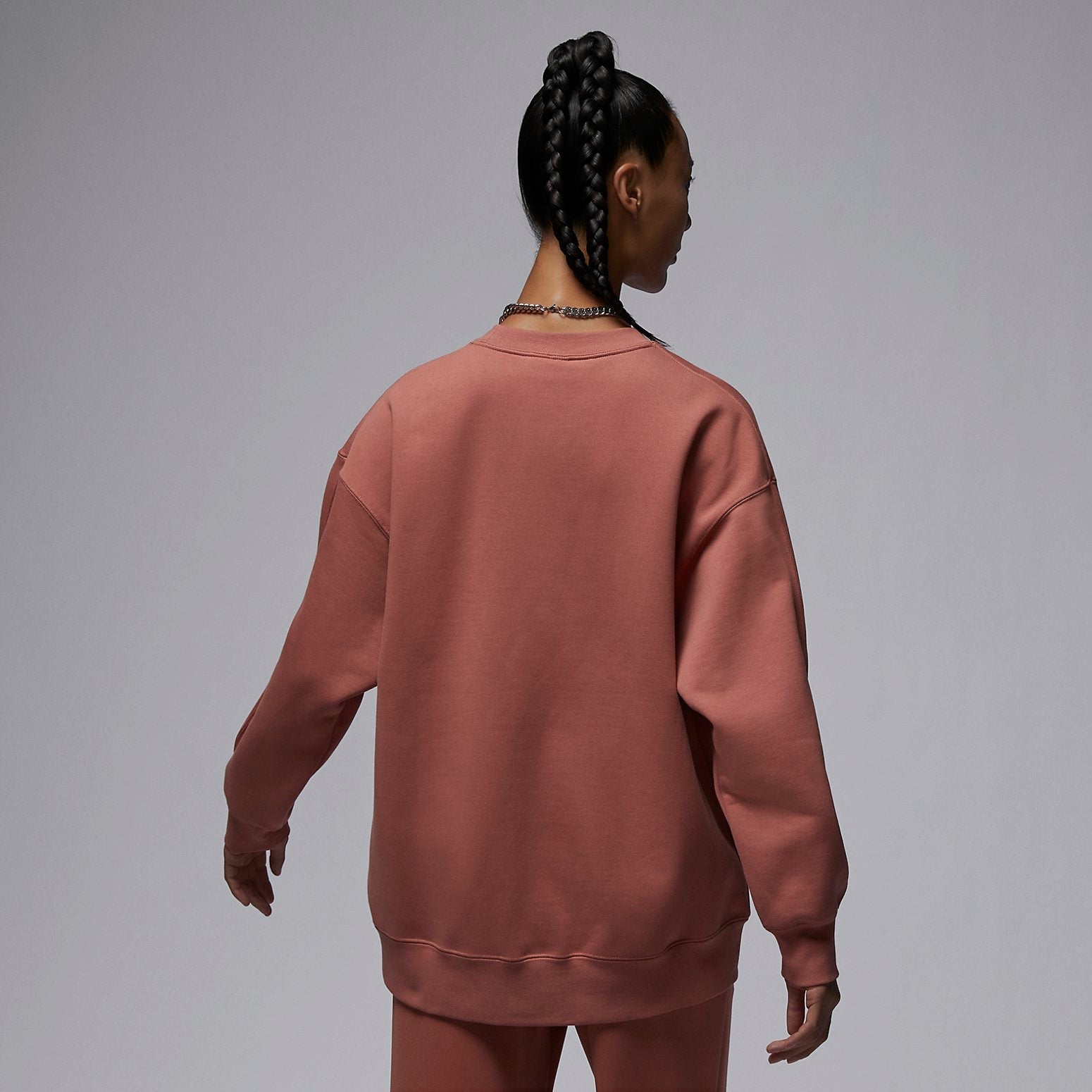 (WMNS) Air Jordan Flight Fleece Crew-neck Sweatshirt 'Sky J Orange' FB5117-810