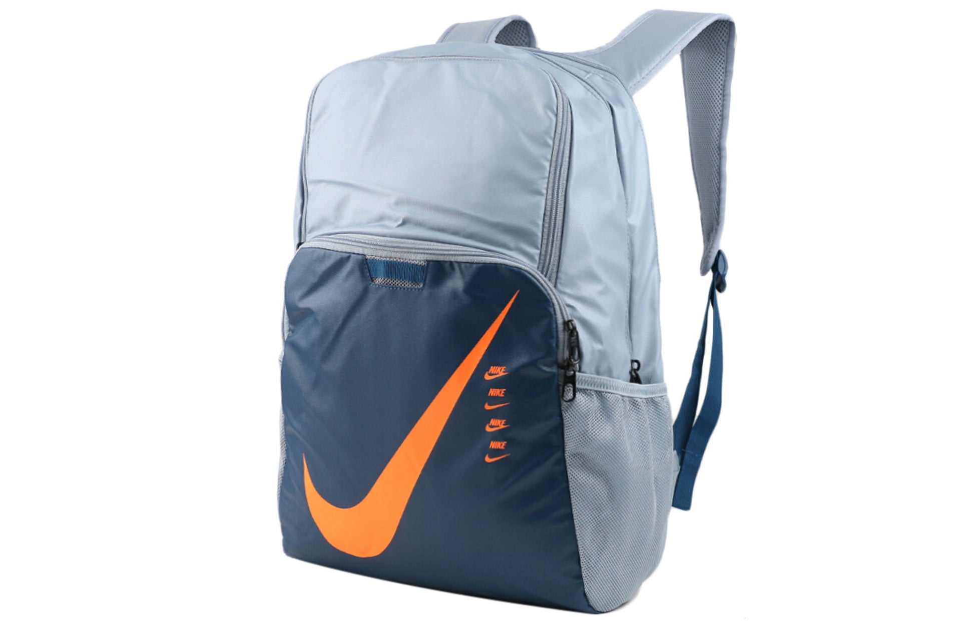 Nike Brasilia Medium Backpack-9.0 MTRL 'Blue Grey Orange' BA6214-464