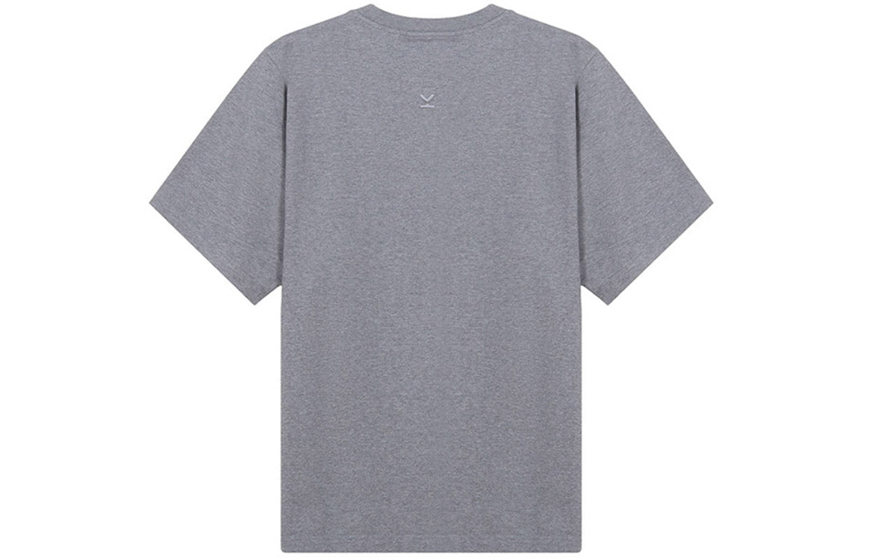 Men's KENZO SS21 Loose Version Logo Round Neck Short Sleeve Gray FB55TS0554SB-95
