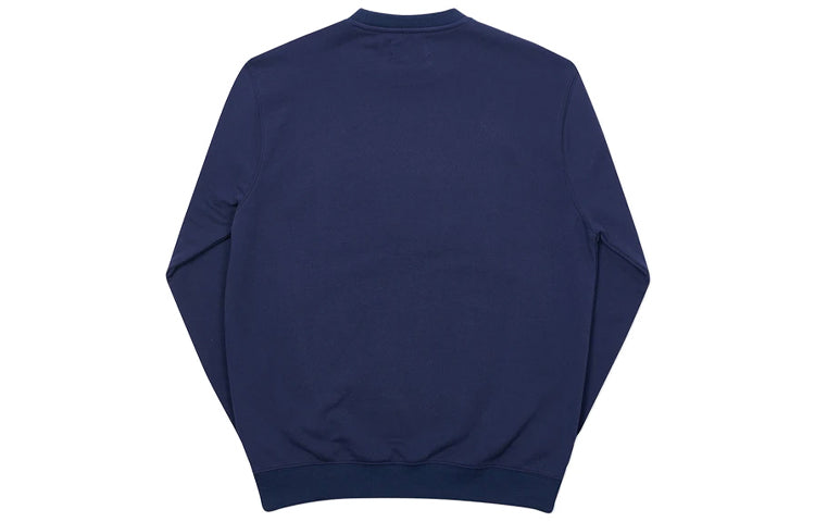 PALACE Boss Man Alphabet Logo Printing Round Neck Pullover Unisex Navy Blue P19CS051
