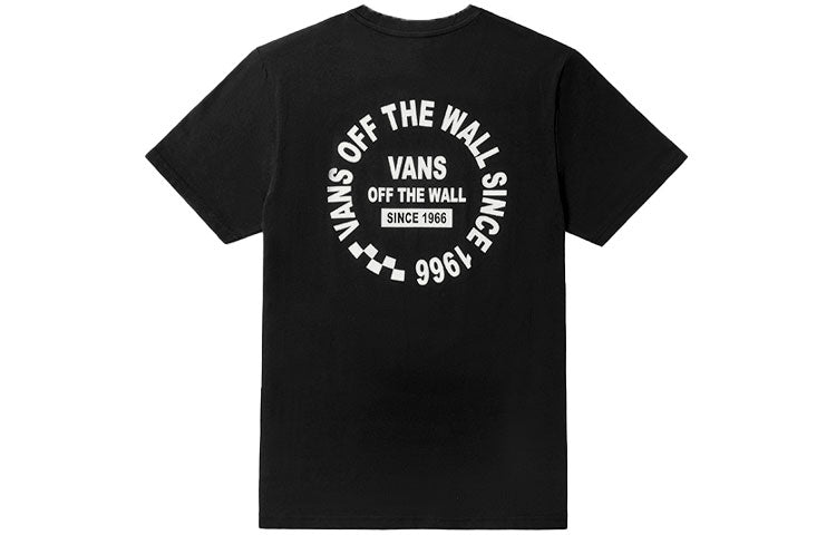 Vans Unisex Logo Printing Round-neck Tee Black VN0A3ZNABLK