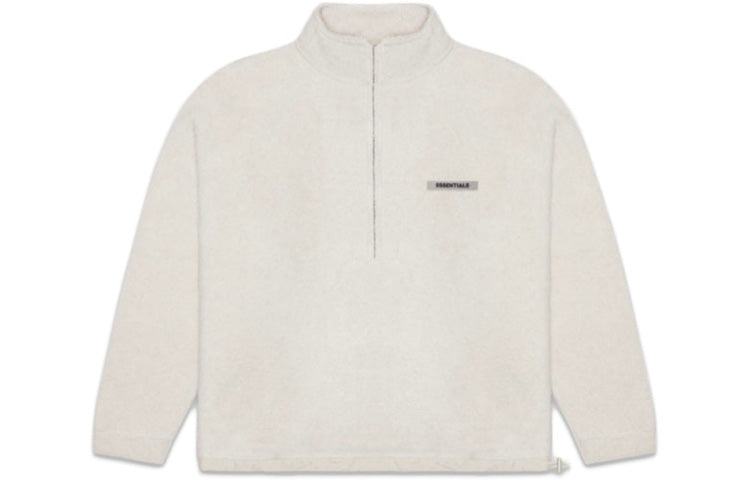 Fear of God Essentials SS20 Polar Fleece Half-Zip Sweater Oatmeal FOG-SS20-278