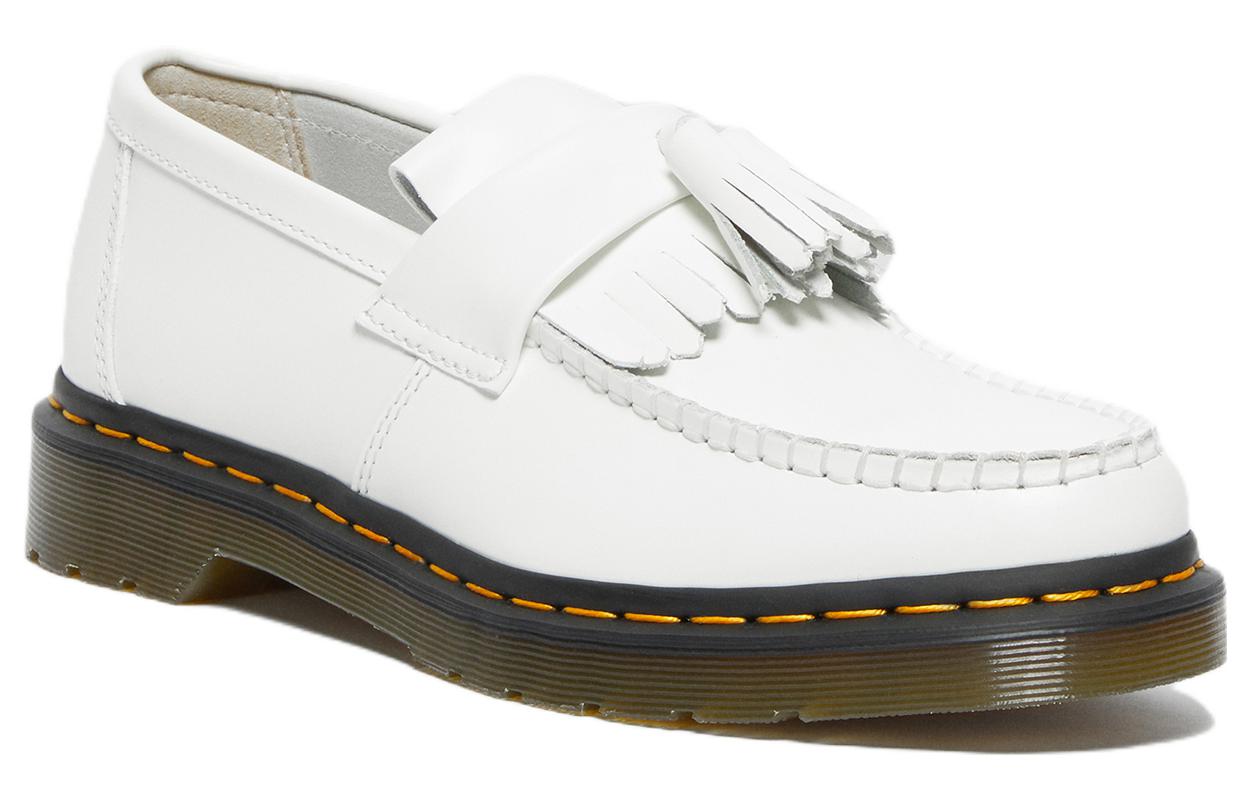 Dr. Martens Adrian Yellow Stitch Leather Tassel Loafers 'White' 27431100
