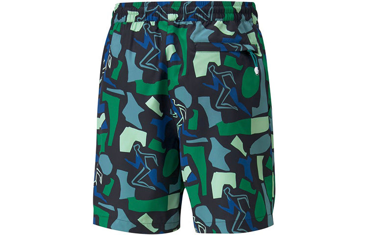 PUMA X Butter Goods Allover Printed Shorts 'Green' 534269-50