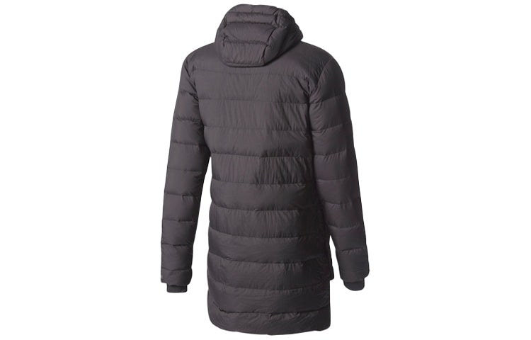 adidas Outdoor Stay Warm hooded mid-length Down Jacket Black BS0998