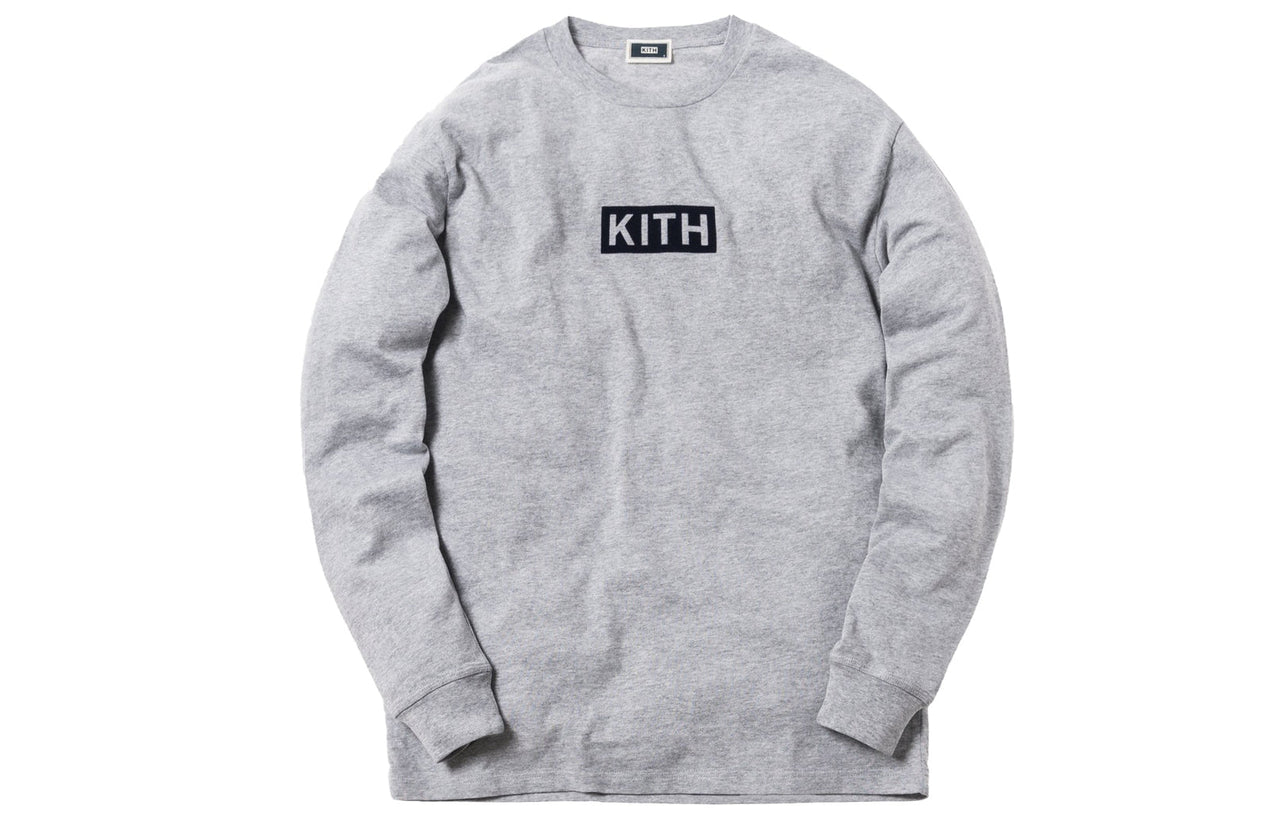 KITH Classic Logo Long-Sleeve T-Shirt 'Heather Grey' KH-FW18-003
